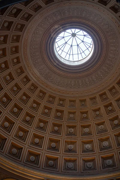 Vaticano Outubro 2013 Coffered Ceiling Sala Rotonda Hall Vatican Museums — Fotografia de Stock