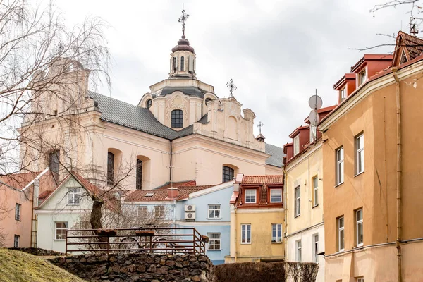 Igreja Dominicana Espírito Santo Vilnius Lituânia Monumento Alta Tarde Barroco — Fotografia de Stock