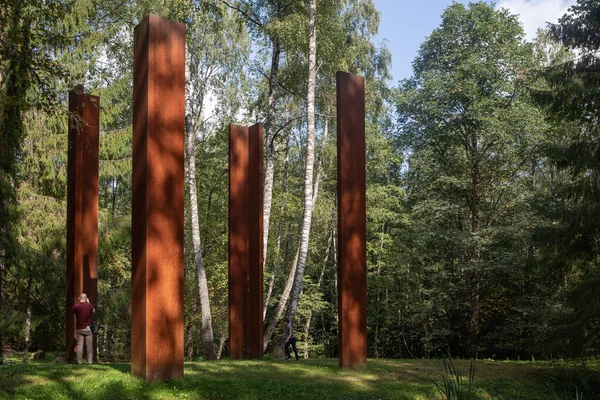 Vilnius Litauen Augusti 2019 Skulptur Platsen Vid Gintaras Karosas Friluftsmuseet — Stockfoto