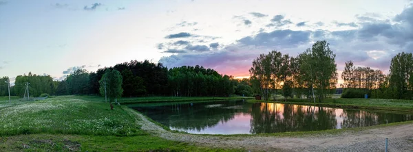 Λίμνες Ιχθυοκαλλιέργειας Γλυκού Νερού Στο Vasakhos Της Λιθουανίας Υδατοκαλλιέργεια Και — Φωτογραφία Αρχείου