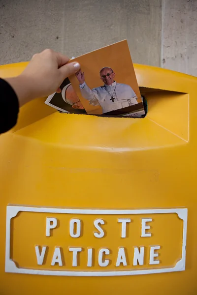 Καρτ-ποστάλ σε poste vaticane Εικόνα Αρχείου