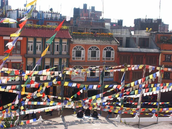 Prayer flags in Kathmandu, Nepal — Stock Photo, Image