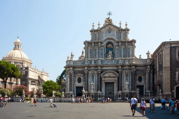 Piazza Duomo w Katania — Zdjęcie stockowe
