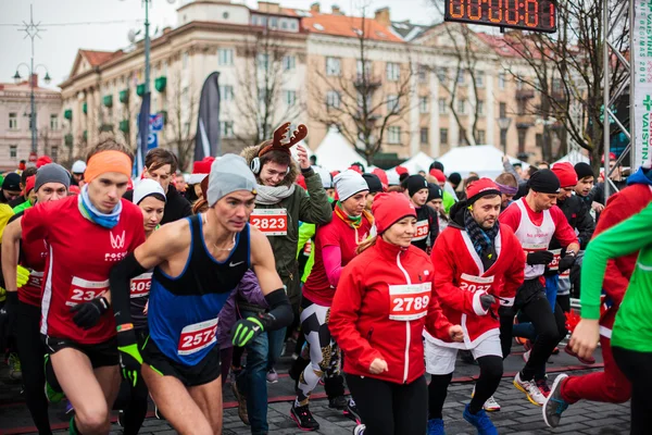 Boże Narodzenie maraton w Wilnie — Zdjęcie stockowe