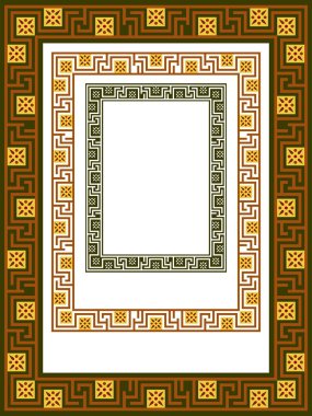 Varyasyon içeren soyut kenarlık