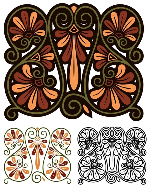 Motivo art nouveau abstracto — Vector de stock