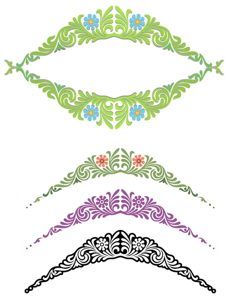 Frilly decoration and variations — Stock Vector