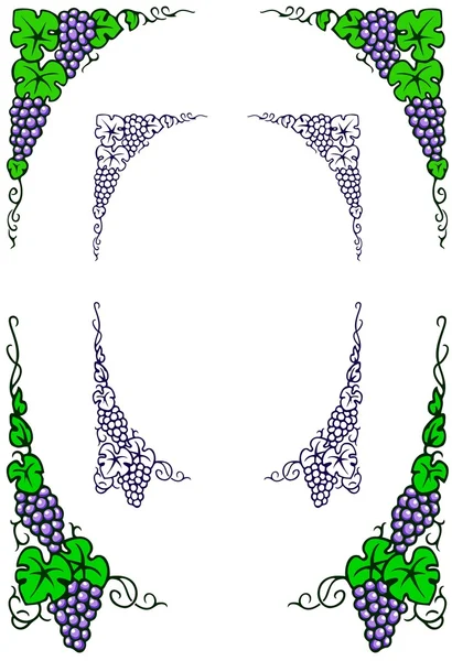 Grapevine gränsen med variationer — Stock vektor