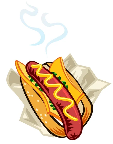 Altmodischer Hot Dog — Stockvektor