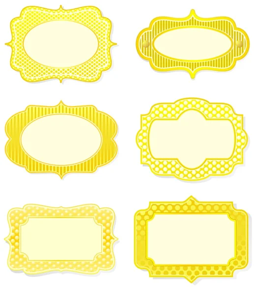 Sunshine gele rand ontwerpen — Stockvector