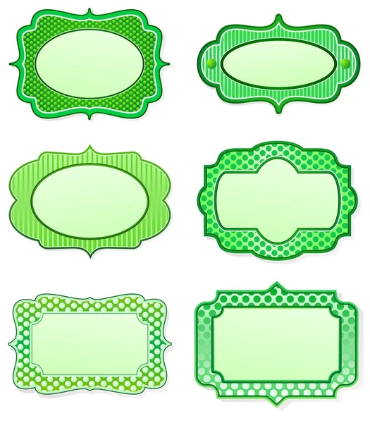 Lime zöld határ minták — Stock Vector