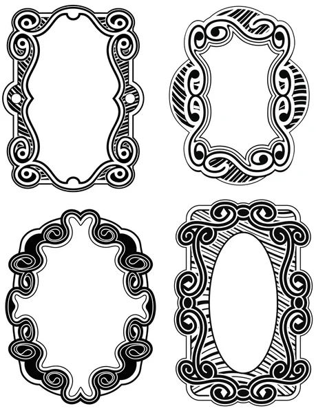 Desenhos de estêncil preto adequados para cortador de vinil —  Vetores de Stock
