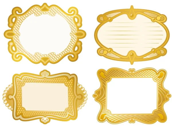 Gilded old fashioned frame designs — Stock Vector