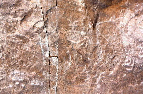 Petroglyfen Een Berghelling Utah — Stockfoto