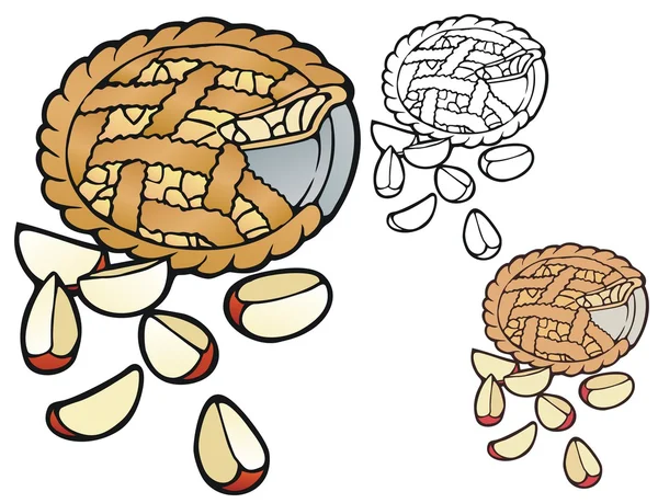 Apfelkuchen — Stockvektor