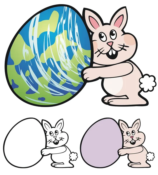 Easter Egg Earth — Stock Vector