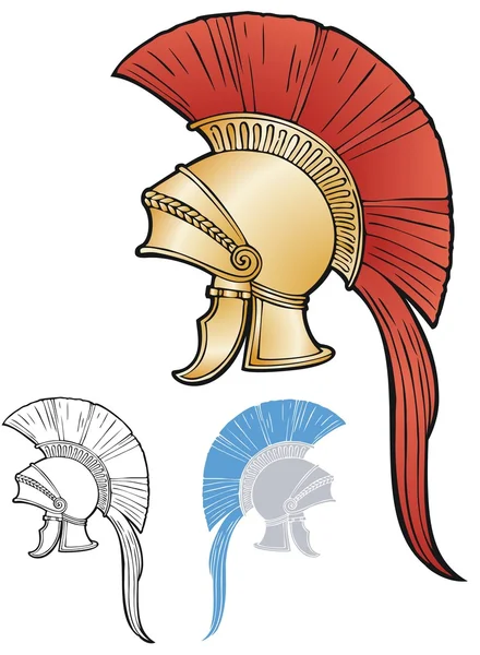 Casco de estilo grecorromano — Vector de stock