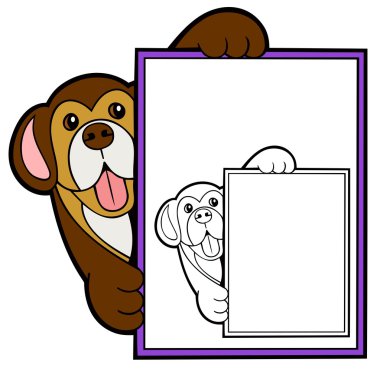 Mutlu köpek çerçeve