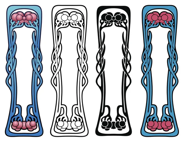 Art Nouveau dekorativa motiv — Stock vektor