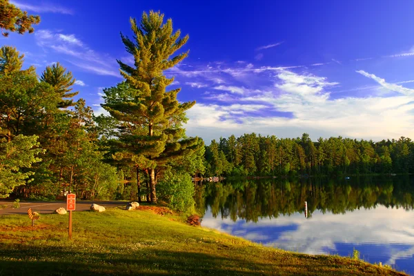 Northwoods Wisconsin kamp Telifsiz Stok Imajlar