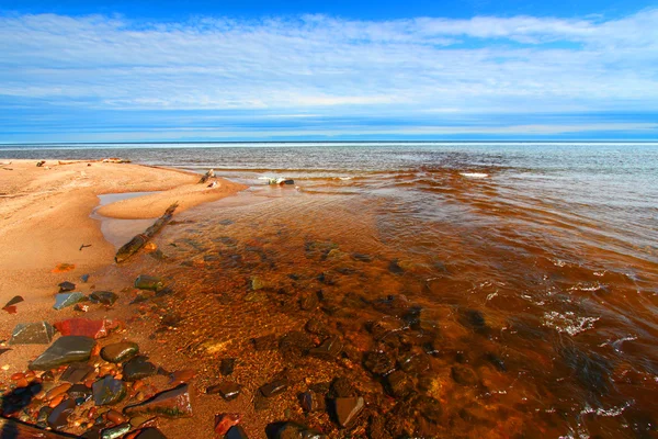 Brusinky River Beach Michigan — Stock fotografie