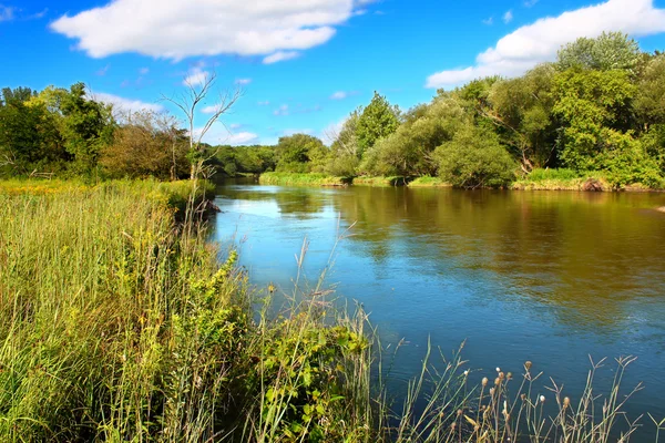 Rio Kishwaukee no norte de Illinois Imagens De Bancos De Imagens