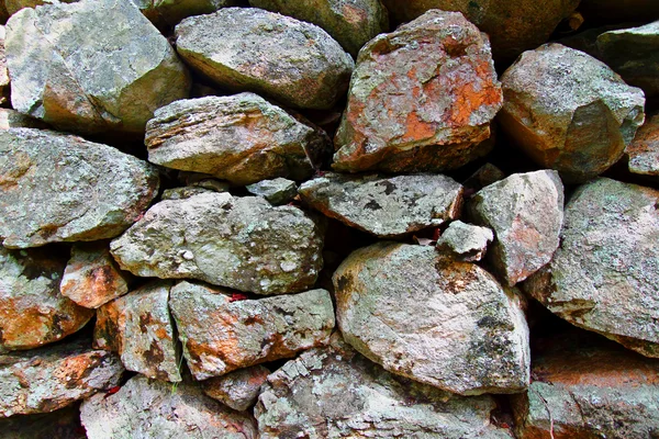 Halmozott Rock kerítés háttér — Stock Fotó