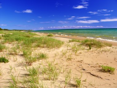 Lake Michigan plaj manzara