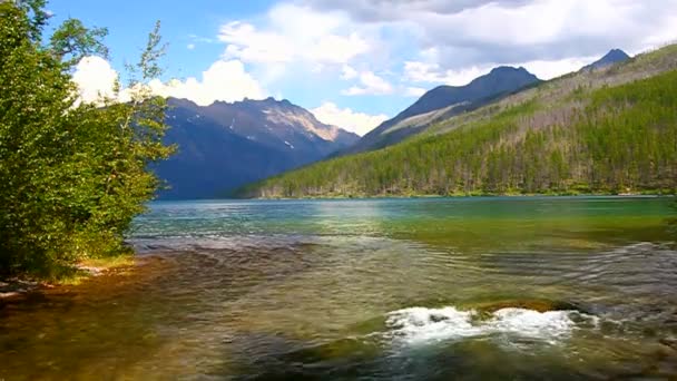 Parque Nacional do Glaciar Kintla Creek — Vídeo de Stock