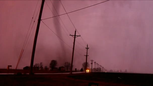 Tornado onweer Illinois — Stockvideo