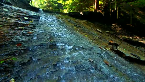 色调国家公园银梯级瀑布 — 图库视频影像