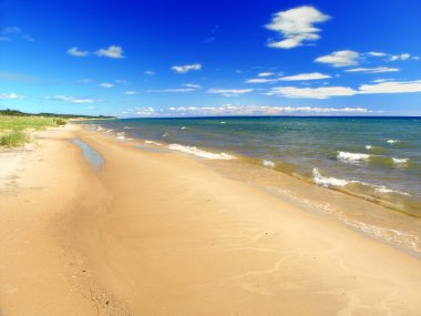 Lake Michigan yaz plaj manzara