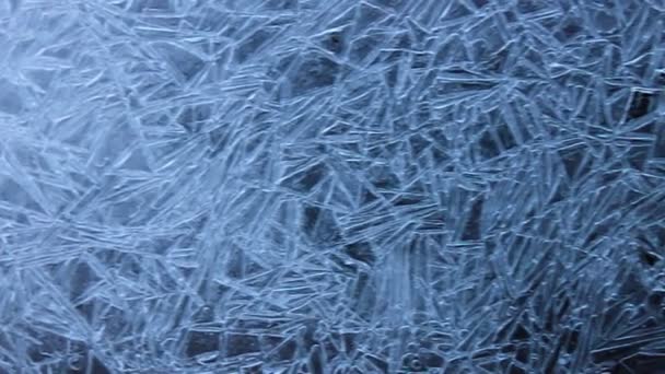 天然の氷結晶のパターン — ストック動画