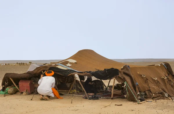Tent in the desert — Stock Photo, Image