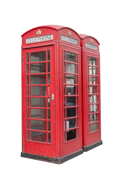 Red telephone booths Stock Photo