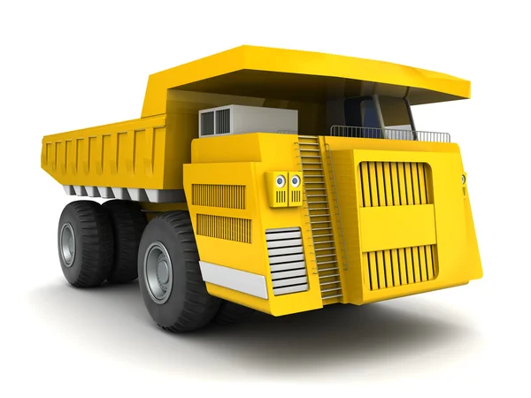 Enorme dumper, vista frontal — Fotografia de Stock