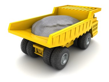 Büyük Damper taş yüklü