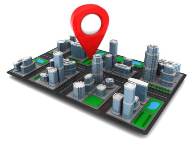 Şehir blok modeli ve gezinme noktası