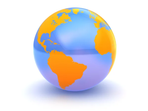 Стеклянный земной шар — стоковое фото