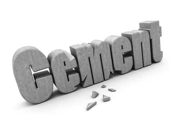 3d cement sign — Stock Photo, Image