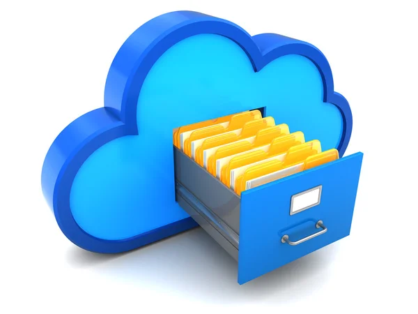 Arquivo de documentos em nuvem — Fotografia de Stock