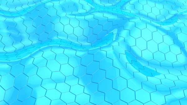 Blue hexagons background — Stock Photo, Image