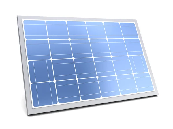 太阳能电池板与钢框架网格 — 图库照片