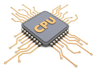 cpu resimde beyaz üzerinde 