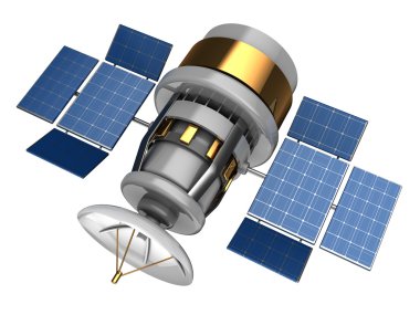 illustration of navigation satellite clipart