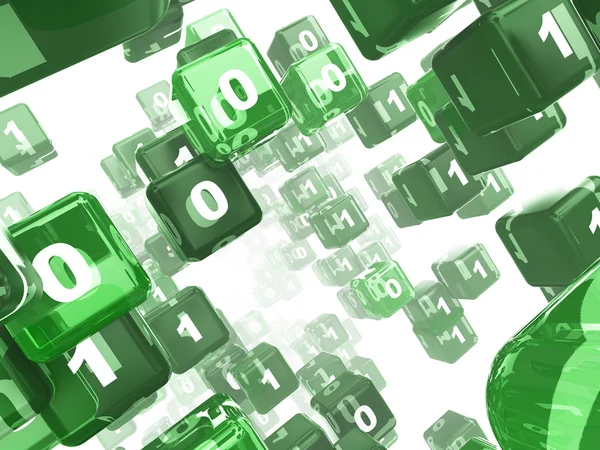 Groene blokjes matrix — Stockfoto