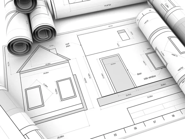 House blueprints illustration — Stock Photo, Image