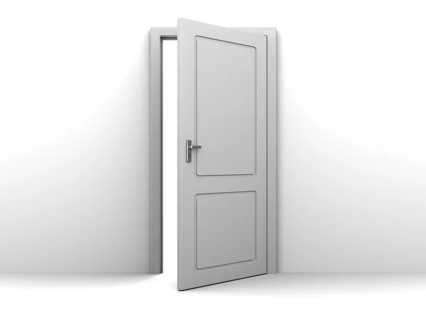 Half open door illustration — Stock Photo, Image