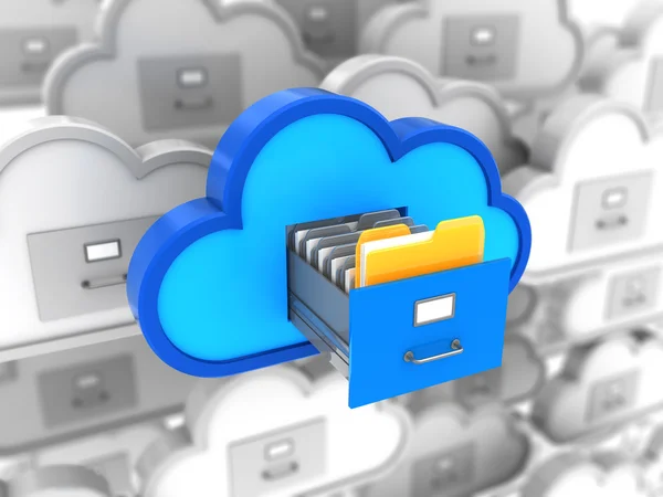 Cloud storage illustration — Stock Photo, Image