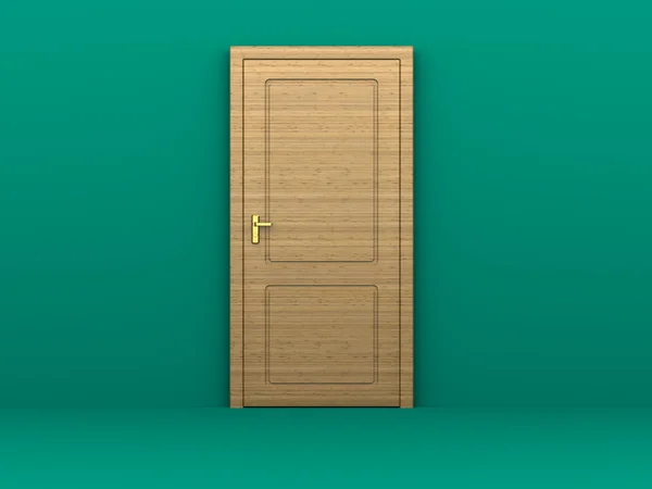 Wooden door illustration — Stock Photo, Image